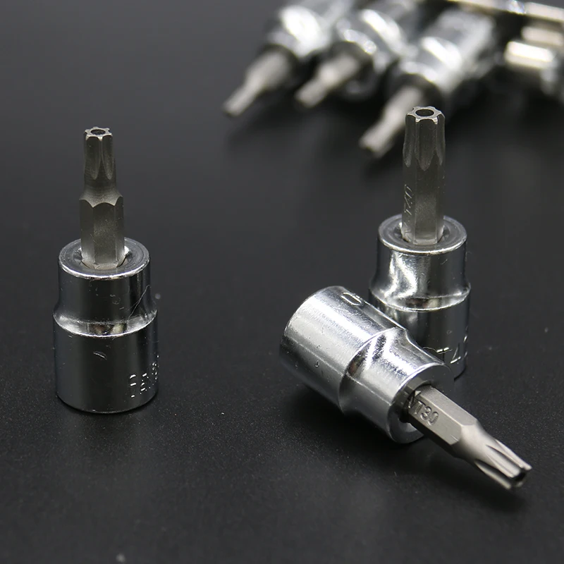 8pcs 3/8 Inch Torx Bit Socekt Set Adapter Allen Key Spline Bits Universal Head For Torque Spanner Ratchet Socket Wrench
8pcs 3/8 Inch Torx Bit Socekt Set Adapter Allen Key Spline Bits Universal Head For Torque Spanner Ratchet Socket Wrench