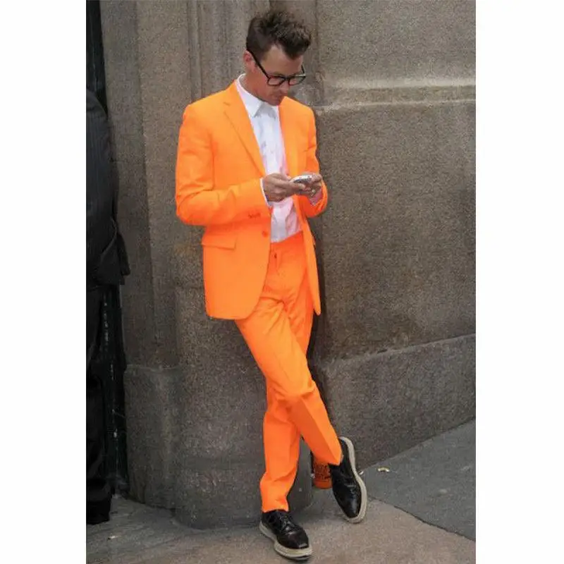 Fashion Bright Orange Color Men Suit Slim Fit Men Suits One Button Casual Workoffice Blazer Party Party Tuxedos Jacket Pants
Fashion Bright Orange Color Men Suit Slim Fit Men Suits One Button Casual Workoffice Blazer Party Party Tuxedos Jacket Pants