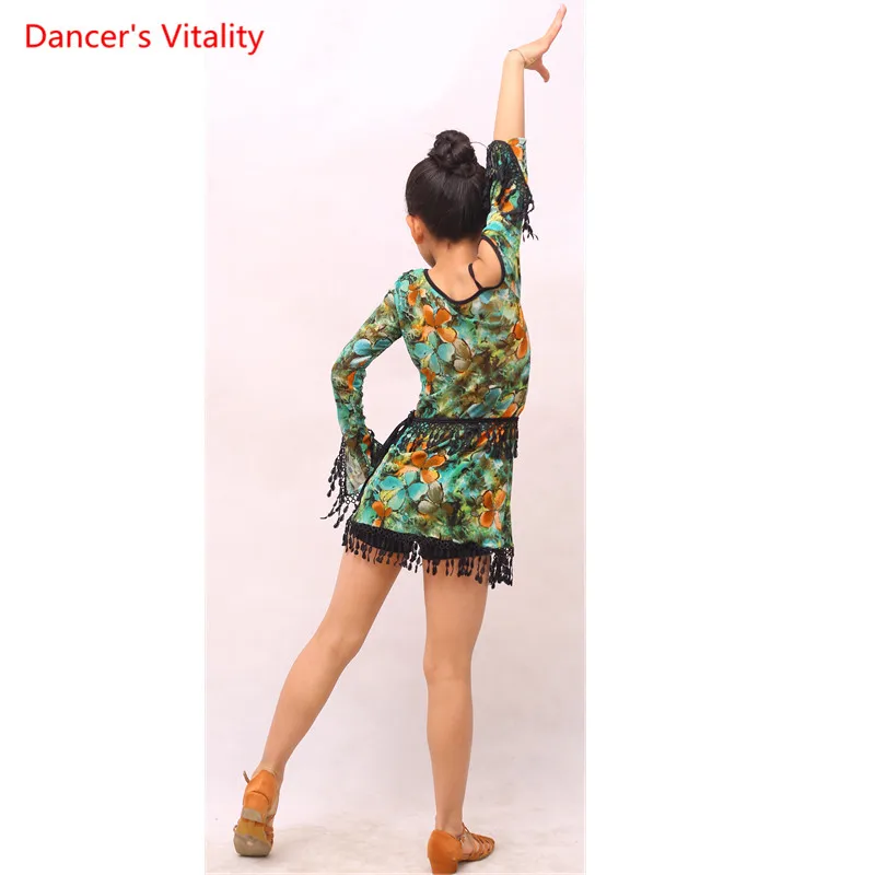 New Style Tassels Latin Dance Dress Girls Dancing Performance Competition Clothing Children Kids Ballroom Dance Costume
New Style Tassels Latin Dance Dress Girls Dancing Performance Competition Clothing Children Kids Ballroom Dance Costume