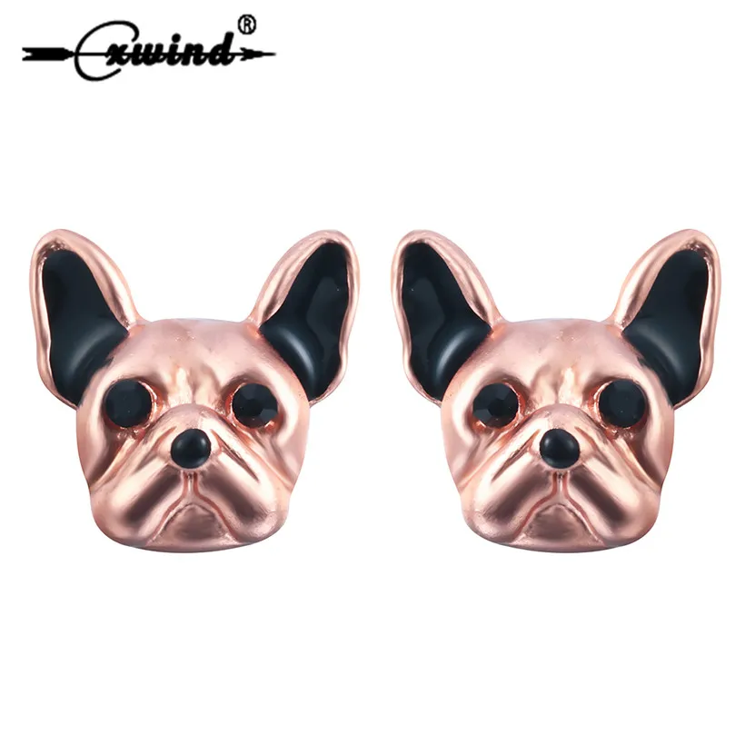 Cxwind новые модные золотые 3d серьги-гвоздики в виде головы животных французский