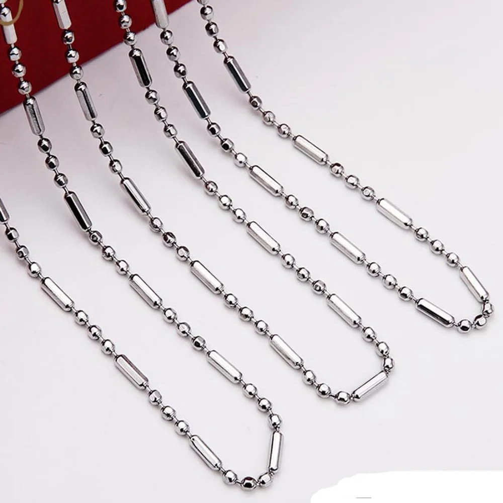 1.5/2/2.4/3.2mm New Arrive Stainless Steel Silver Color 1:3 Hexagon Bead Ball Chain Necklace DIY Jewelry 16-40" Wholesale Bulk
1.5/2/2.4/3.2mm New Arrive Stainless Steel Silver Color 1:3 Hexagon Bead Ball Chain Necklace DIY Jewelry 16-40" Wholesale Bulk