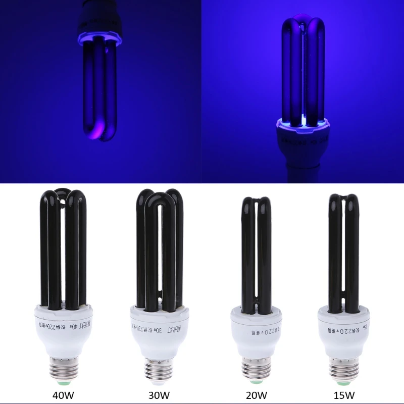 E27 15/20/30/40W UV ультрафиолетовые люминесцентные черная лампа CFL 220V -M15 | Освещение