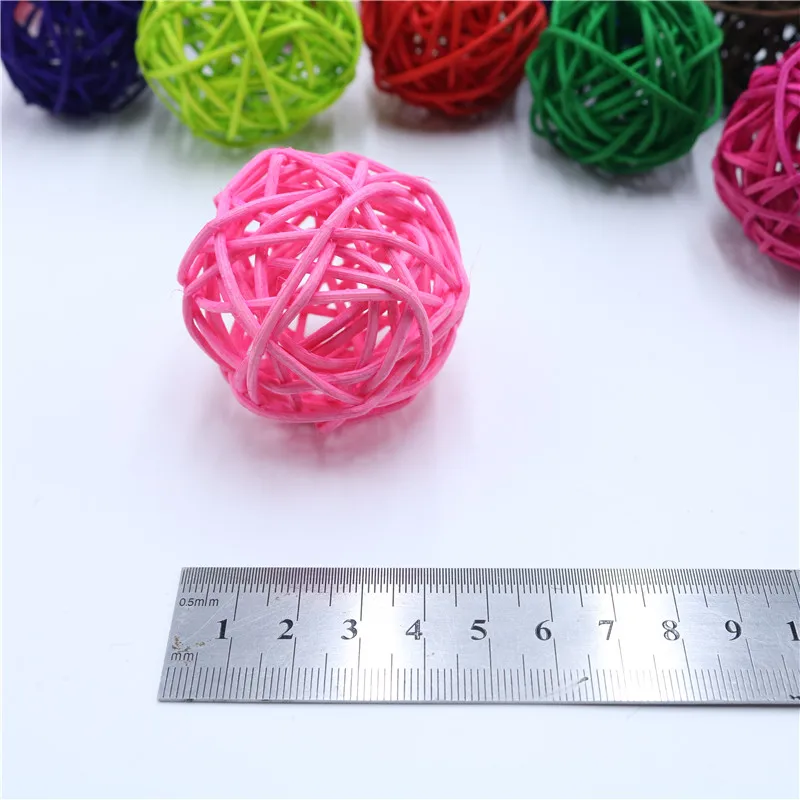 Разноцветные Ротанговые шарики 8 шт. 5 см DIY украшения Sepak Takraw домашнее украшение