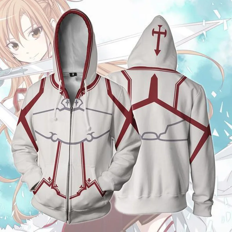 Anime Sword Art Online Hoodie Yuuki Asuna Cosplay Costume Kirigaya Kazuto Men Women Casual Zip Jacket Sweatshirt
Anime Sword Art Online Hoodie Yuuki Asuna Cosplay Costume Kirigaya Kazuto Men Women Casual Zip Jacket Sweatshirt