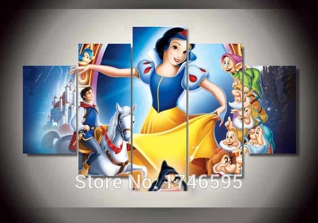 Главная декор стены белоснежка принцесса Wall Art Picture for детская комната печатных