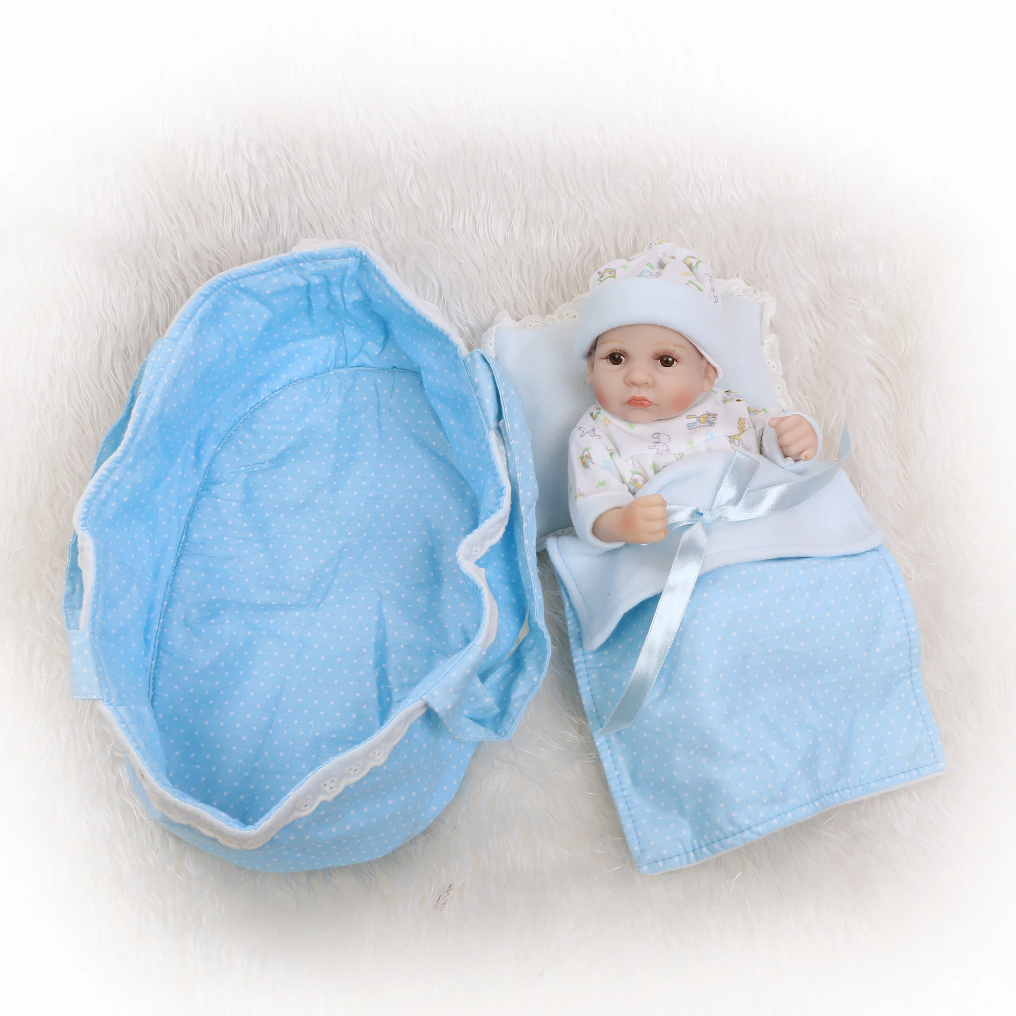27cm Full Silicone Reborn Dolls with Sleeping Bag Baby Realistic Doll Reborn Full Vinyl Boneca BeBe Reborn Doll for Girls
27cm Full Silicone Reborn Dolls with Sleeping Bag Baby Realistic Doll Reborn Full Vinyl Boneca BeBe Reborn Doll for Girls