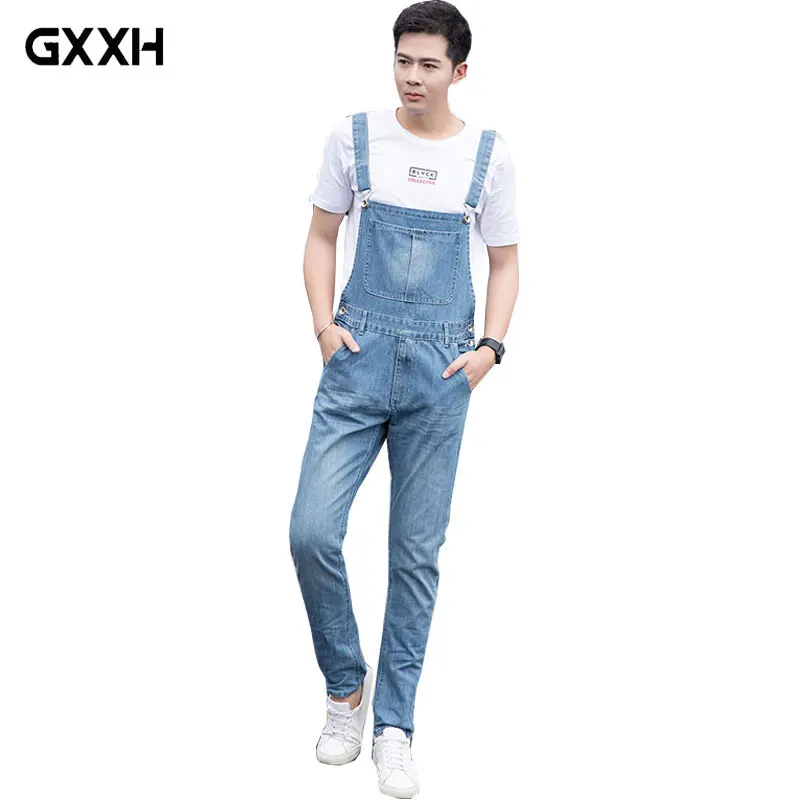 2019 New Spring Denim Bib Male Korean version of the Sling pants Large size Loose Casual Large size Denim pants Size S-4XL 5XL
2019 New Spring Denim Bib Male Korean version of the Sling pants Large size Loose Casual Large size Denim pants Size S-4XL 5XL