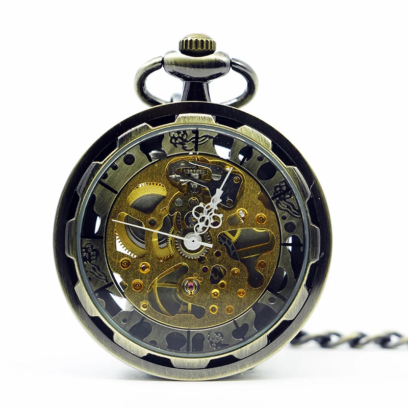 Vintage Steampunk Mechanical Pocket Watch Skeleton Fob Chain Pocket Watches Roman Number Clock Pendant Hand-winding Mens Womens
Vintage Steampunk Mechanical Pocket Watch Skeleton Fob Chain Pocket Watches Roman Number Clock Pendant Hand-winding Mens Womens