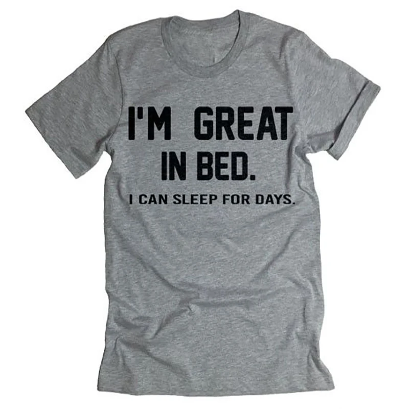 T Shirt Men Mens Tops Plus Size TShirt Cotton I'm Great In Bed Sleep for Days Shirt Tumblr Funny T Shirts Summer Gift XS-3XL
T Shirt Men Mens Tops Plus Size TShirt Cotton I'm Great In Bed Sleep for Days Shirt Tumblr Funny T Shirts Summer Gift XS-3XL