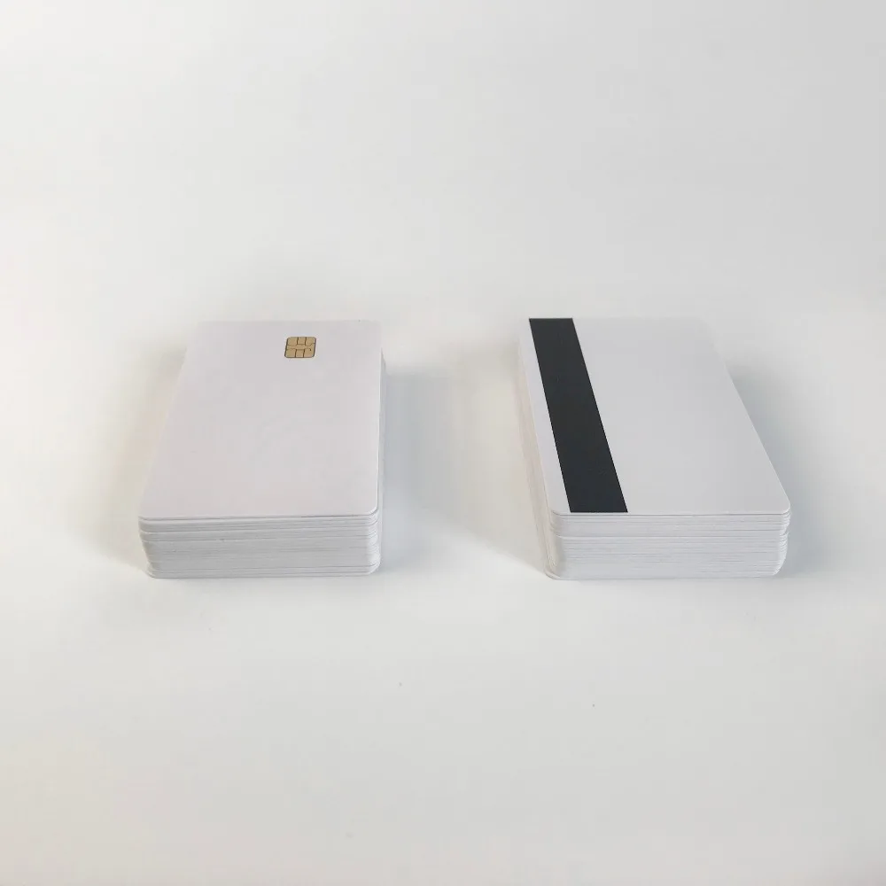 50X струйный контакт SLE4442 карта из ПВХ с чипом HICO 3 track магнитная полоса ID печати Epson