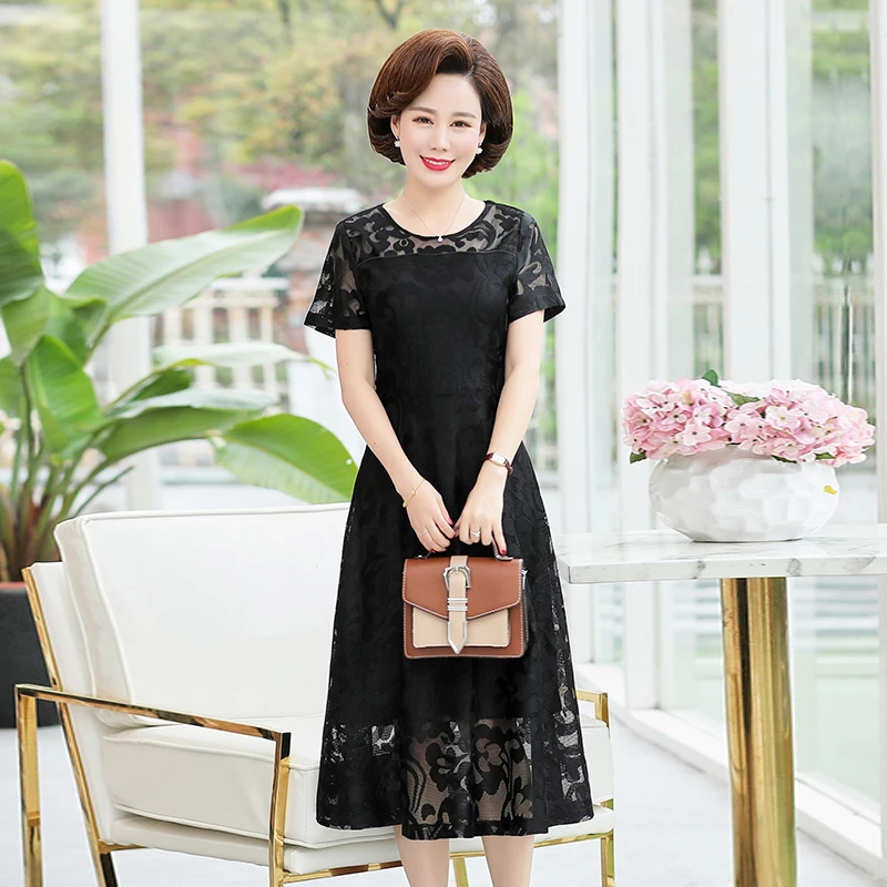Women Lace Dress Half Sleeve High Waist Elegant Dresses Female Casual Midi Dress XL -5XL
Women Lace Dress Half Sleeve High Waist Elegant Dresses Female Casual Midi Dress XL -5XL