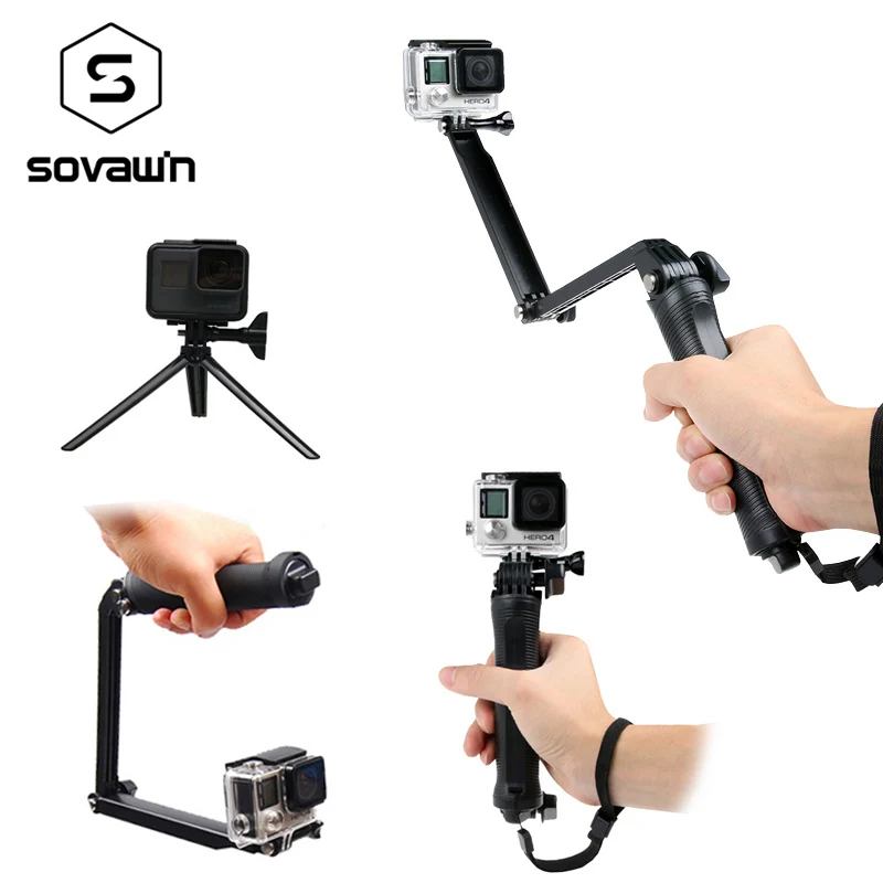 Штатив для селфи 3 сторонний водонепроницаемый монопод с удлинителем Gopro Hero5 Xiaomi yi