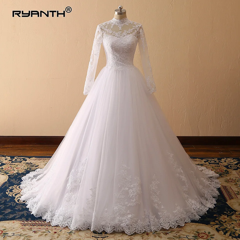 New Arrival High Neck Robe de mariage 2019 Cheap Vestido De Noiva Custom Made Long Sleeves Ball Gown Wedding Dress Bridal Gowns
New Arrival High Neck Robe de mariage 2019 Cheap Vestido De Noiva Custom Made Long Sleeves Ball Gown Wedding Dress Bridal Gowns