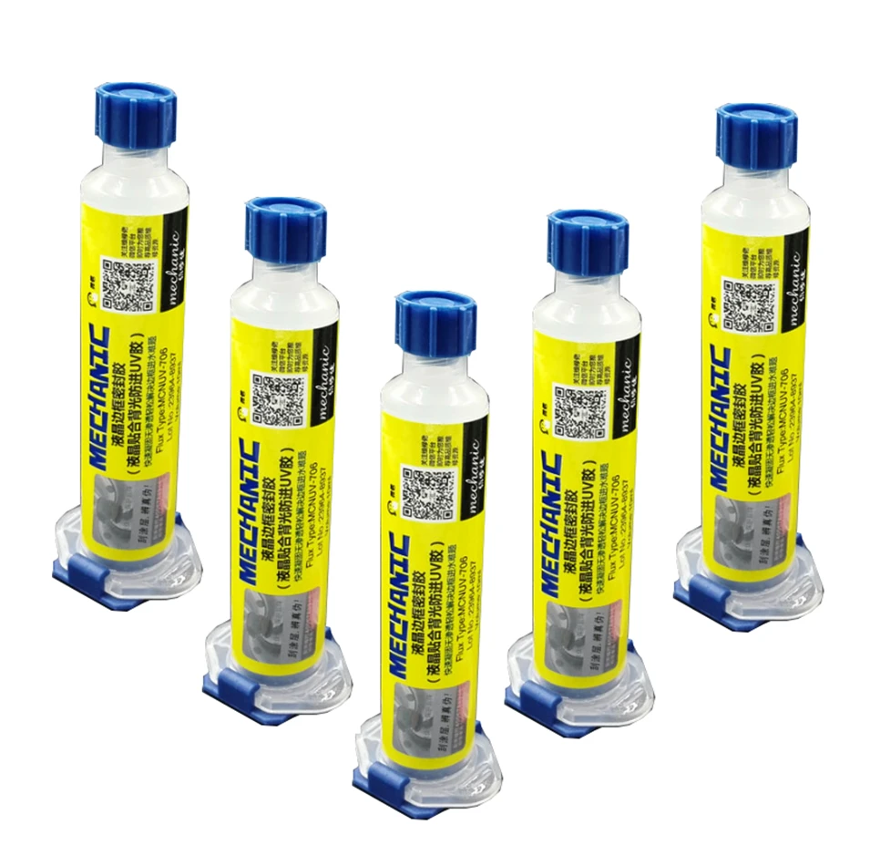 5pc MECHANIC MCNUV-706 LOCA UV glue liquid optical clear adhesive uv glue for touch screen samsung galaxy iPhone Phone sealant
5pc MECHANIC MCNUV-706 LOCA UV glue liquid optical clear adhesive uv glue for touch screen samsung galaxy iPhone Phone sealant