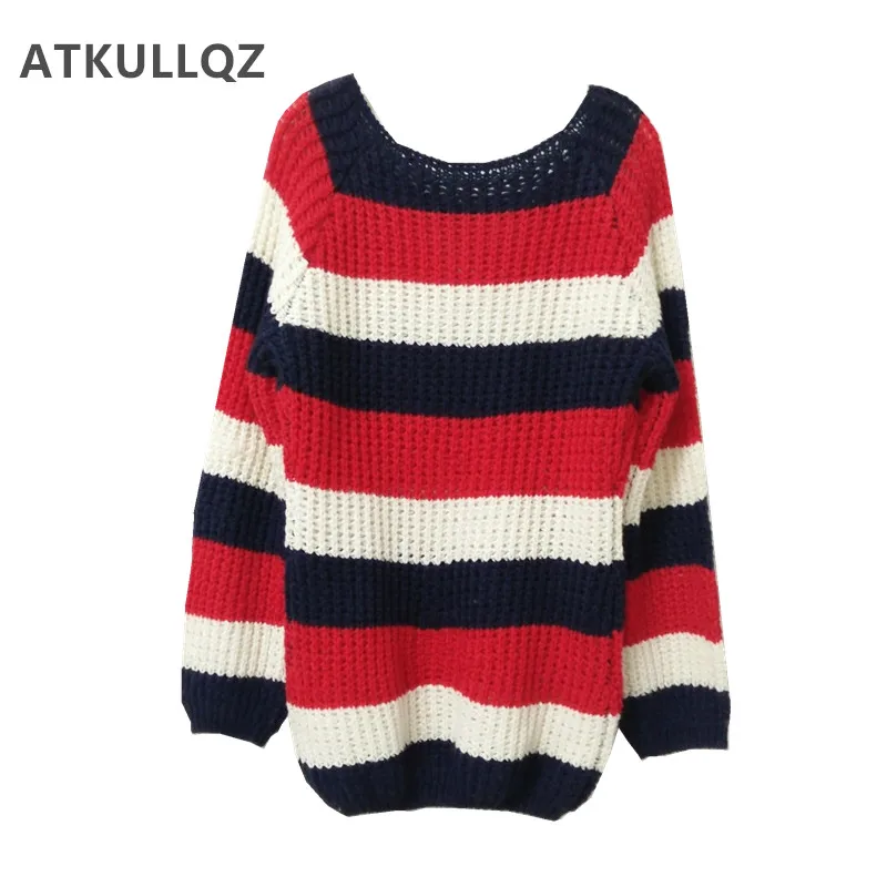 ATKULLQZ Women's code size loose sweater New Spring new fashion color sleeves wild sweater 2020 stylish casual striped sweater
ATKULLQZ Women's code size loose sweater New Spring new fashion color sleeves wild sweater 2020 stylish casual striped sweater