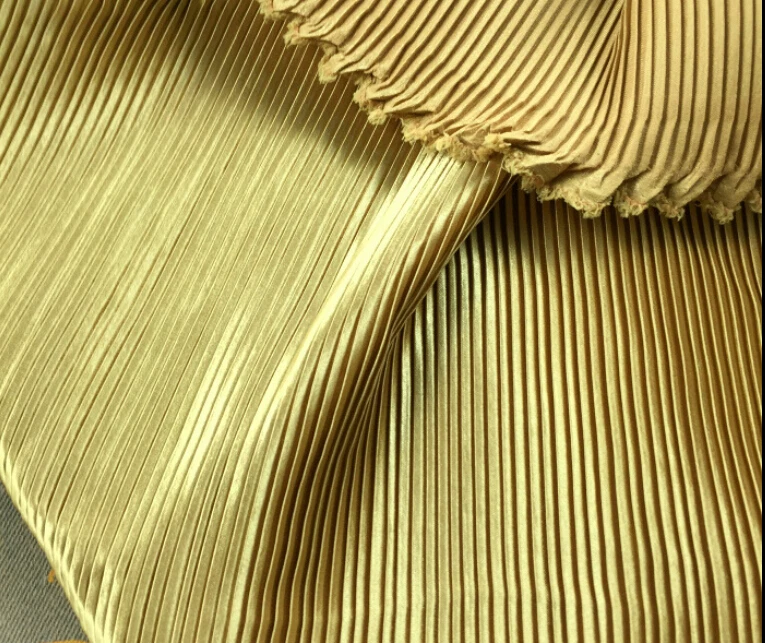 2 meters 150cm 59.05" width champagne gold fine stripe crumple accordion pleated faux silk satin fabric MM17
2 meters 150cm 59.05" width champagne gold fine stripe crumple accordion pleated faux silk satin fabric MM17