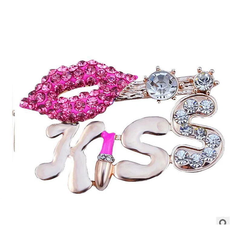 50pcs/lot 3kinds Sexy crystal Rhinestone charming Lips with lipstick Brooch For Valentine's Day gift
50pcs/lot 3kinds Sexy crystal Rhinestone charming Lips with lipstick Brooch For Valentine's Day gift