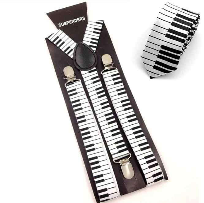 Unique Men Unisex Suspender Set Office Casual Elastic Suspenders Music Piano Y-Shape Clip-on Braces with 5cm Tie
Unique Men Unisex Suspender Set Office Casual Elastic Suspenders Music Piano Y-Shape Clip-on Braces with 5cm Tie