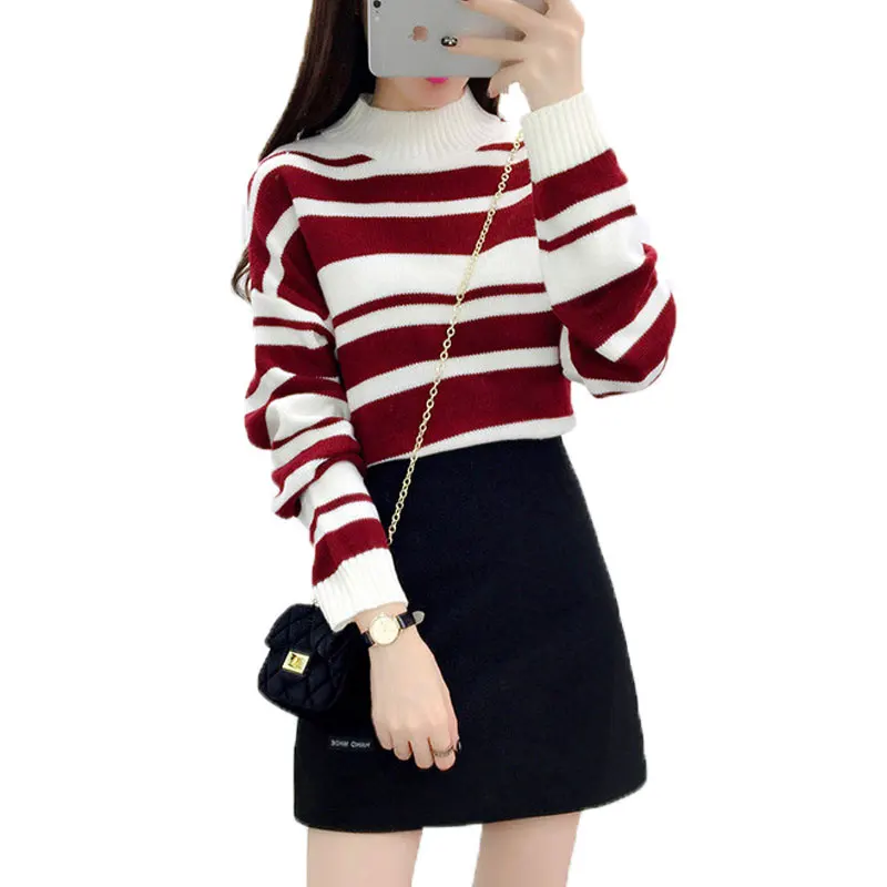 New Winter Outfit Women Striped Pullovers Sweater & Solid Woolen Cloth Skirts 2 Pcs Clothing Set Lady Vestido Knit Loose Top
New Winter Outfit Women Striped Pullovers Sweater & Solid Woolen Cloth Skirts 2 Pcs Clothing Set Lady Vestido Knit Loose Top