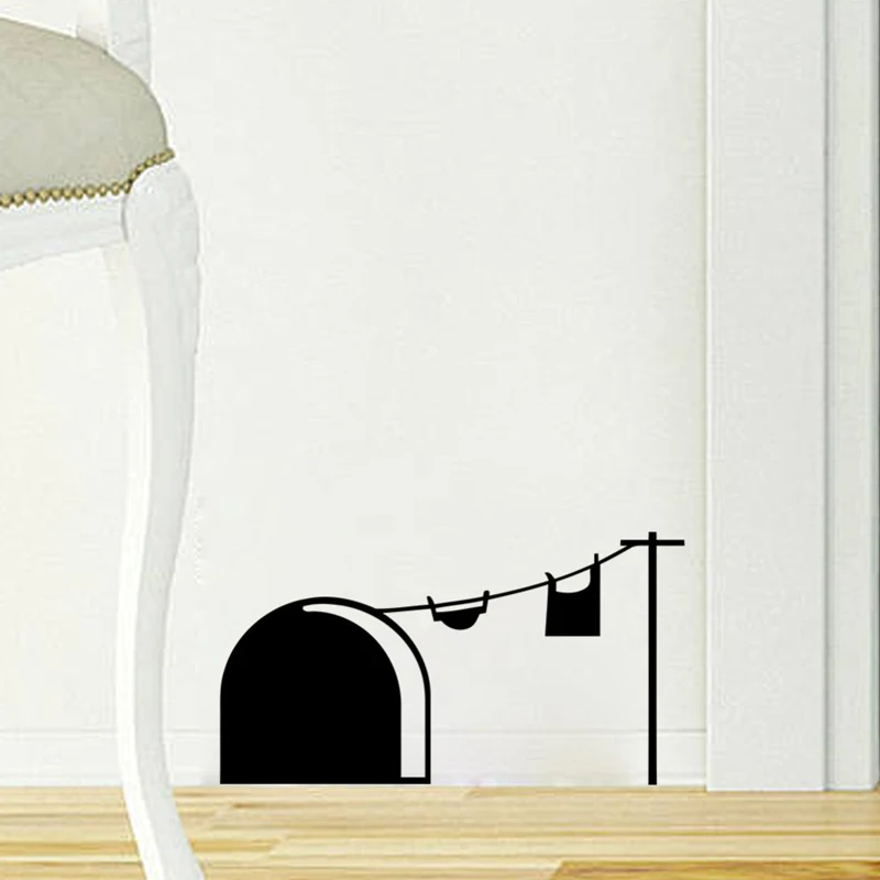 Funny Mouse hole wall sticker Cartoon rat hole Removable PVC Stickers Vinyl Home Decor bedroom living room mice wall Decals
Funny Mouse hole wall sticker Cartoon rat hole Removable PVC Stickers Vinyl Home Decor bedroom living room mice wall Decals