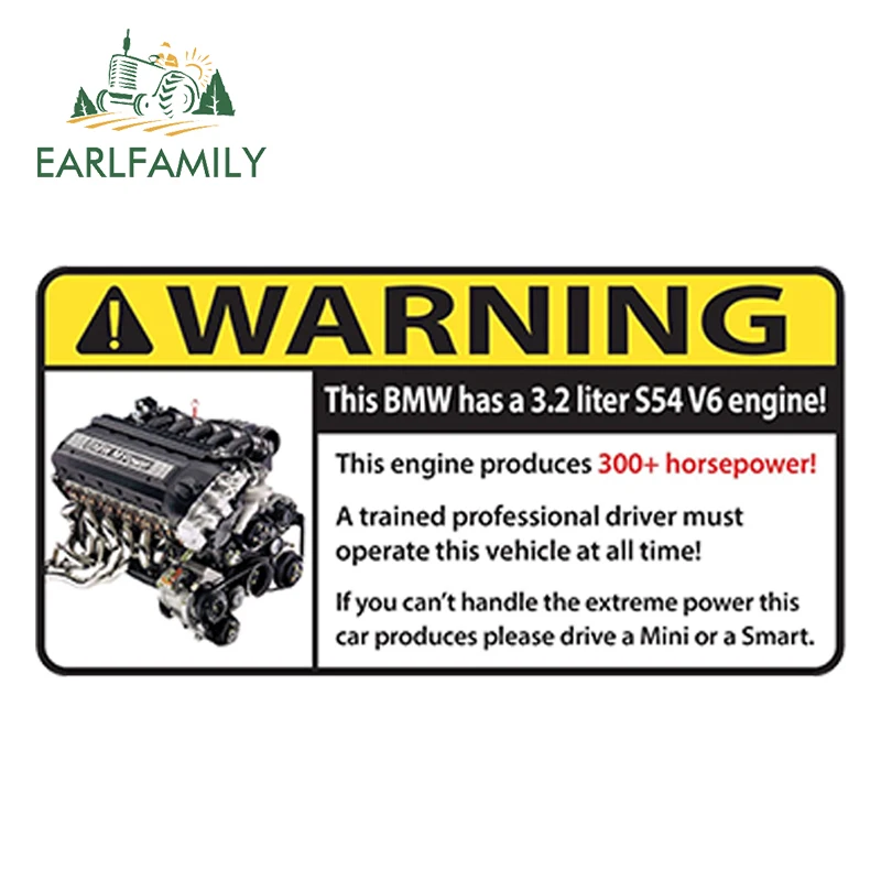 EARLFAMILY 13 см x 7 см Стайлинг автомобиля забавПредупреждение Автомобильная эмблема виниловая наклейка S54 3,2 м Power Racing JDM Водонепроницаемая Автом...
EARLFAMILY 13 см x 7 см Стайлинг автомобиля забавПредупреждение Автомобильная эмблема виниловая наклейка S54 3,2 м Power Racing JDM Водонепроницаемая Автом...