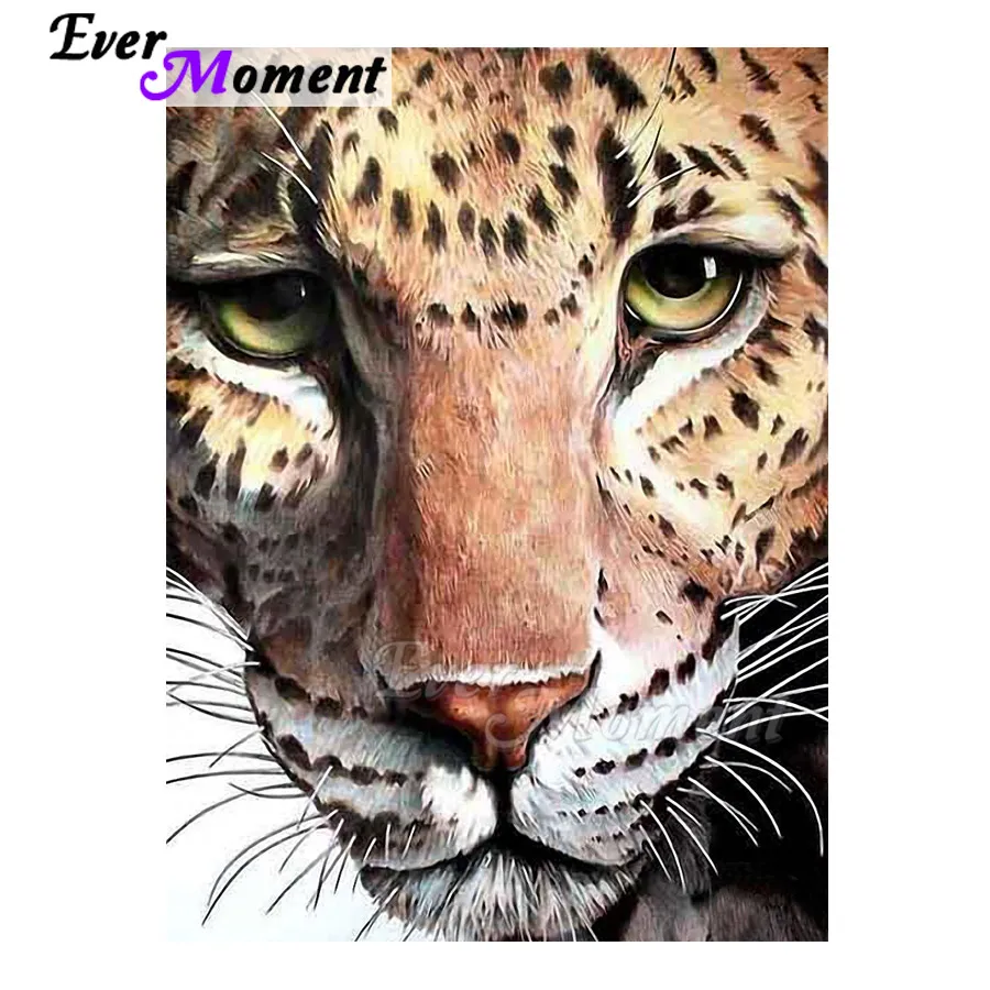 Ever Moment Алмазная картина с тигровым лицом стразы мозаика полное квадратное сверло
