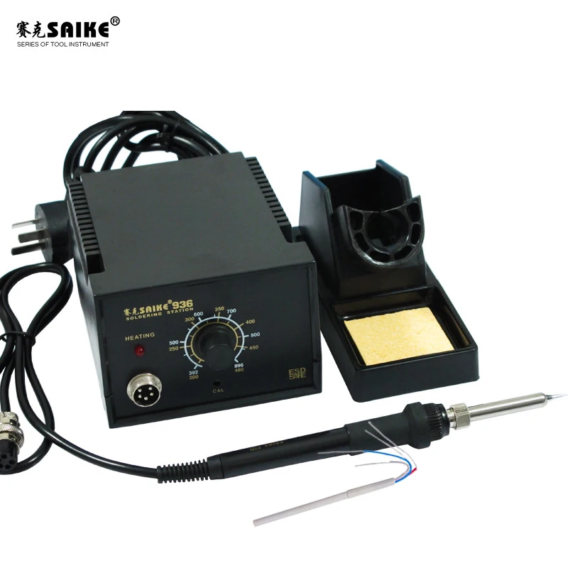 SAIKE 936 soldering station Electric iron 50W Thermostatic Desoldering Solder Station Welding Repair +A1322 Ceramic Heating Core
SAIKE 936 soldering station Electric iron 50W Thermostatic Desoldering Solder Station Welding Repair +A1322 Ceramic Heating Core