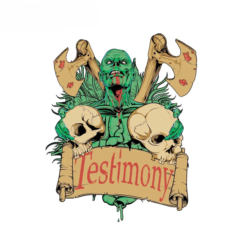 YJZT 11.8CM*14.4CM Creative Testimony Green Zombie Skull Car Sticker Decal Car Accessories 6-0736
YJZT 11.8CM*14.4CM Creative Testimony Green Zombie Skull Car Sticker Decal Car Accessories 6-0736