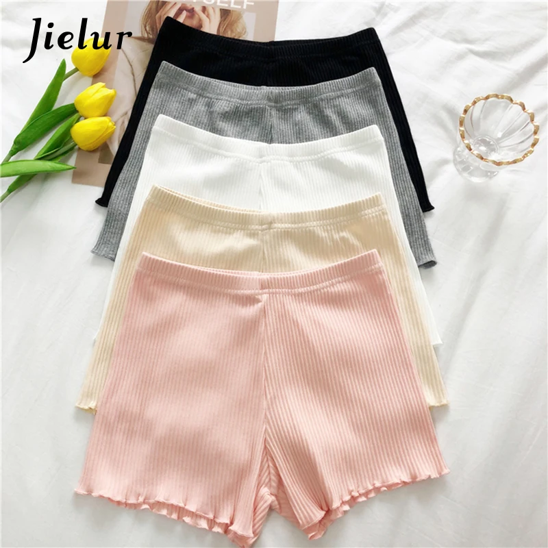 Jielur однотонные безопасные короткие штаны летние дышащие женские шорты 5 цветов