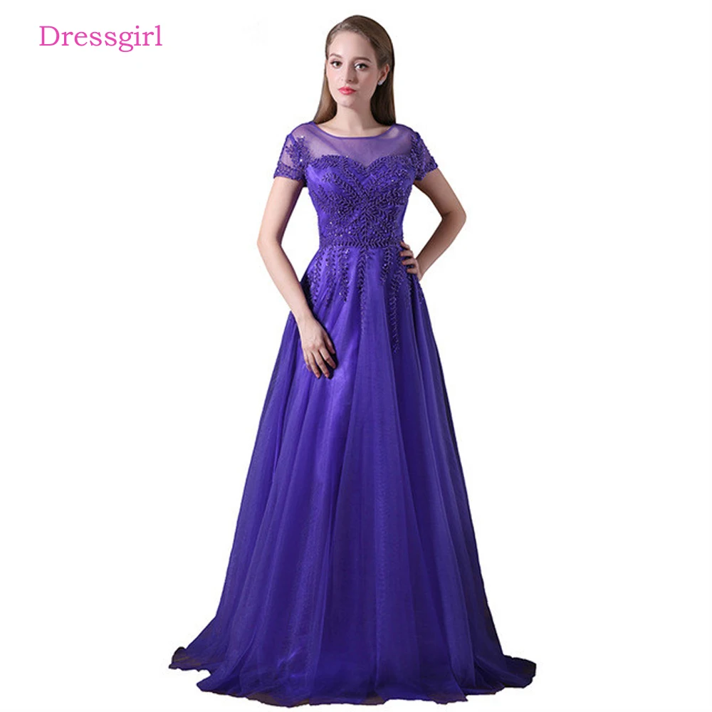 See Through Evening Dresses A-line Cap Sleeves Tulle Pearls Elegant Women Long Evening Gown Prom Dress Robe De Soiree
See Through Evening Dresses A-line Cap Sleeves Tulle Pearls Elegant Women Long Evening Gown Prom Dress Robe De Soiree
