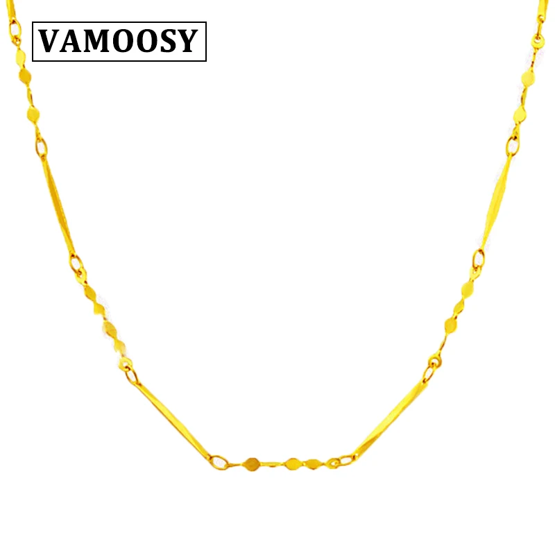 VAMOOSY 2018 новый дизайн модные ювелирные изделия для женщин 24 к золотой цвет цепочка
