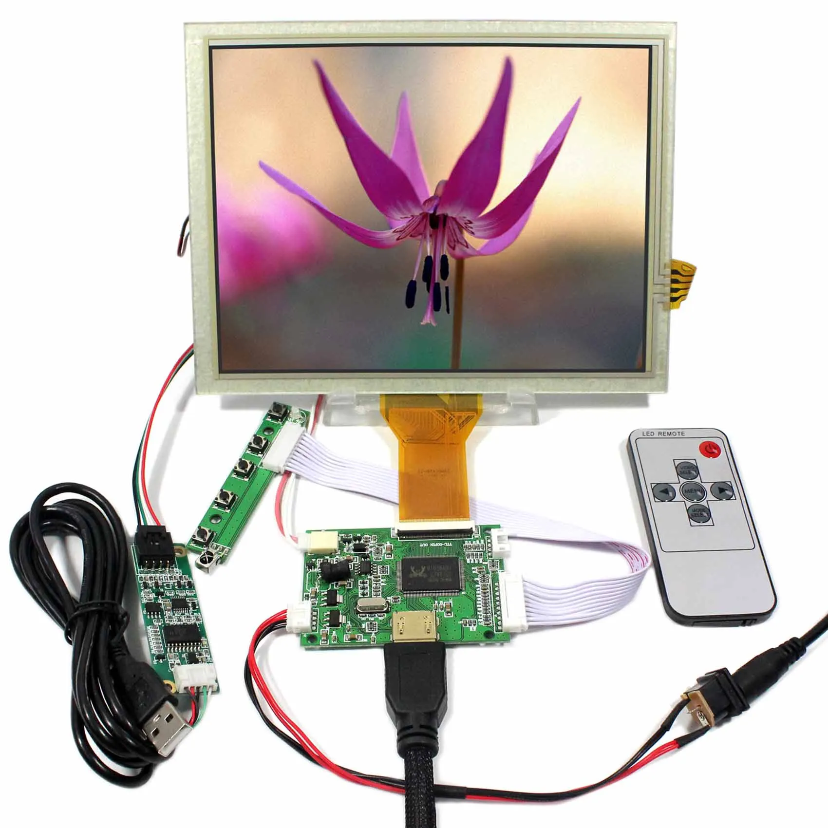 8" 800x600 LCD with Touch panel EJ080NA-05A (AT080TN52 replacement LCD ) work with HD MI LCD Controller Board
8" 800x600 LCD with Touch panel EJ080NA-05A (AT080TN52 replacement LCD ) work with HD MI LCD Controller Board