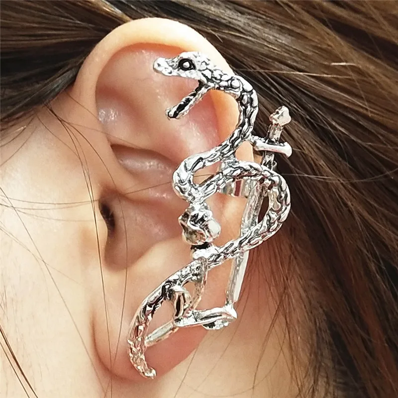 1PC Fashion Earrings Punk Hiphop Flower Snake Long Ear Cuff Earrings Jackets For Women Men Jewelry Gifts Wholesale EJ032
1PC Fashion Earrings Punk Hiphop Flower Snake Long Ear Cuff Earrings Jackets For Women Men Jewelry Gifts Wholesale EJ032