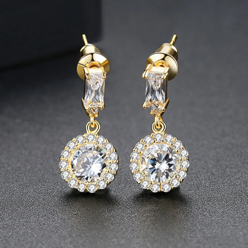 Floralbride Fashion Jewelry Anti-allergic Zirconia Earring Charm Drop CZ Earrings Women New Trendy Girls Women Daily Earring
Floralbride Fashion Jewelry Anti-allergic Zirconia Earring Charm Drop CZ Earrings Women New Trendy Girls Women Daily Earring