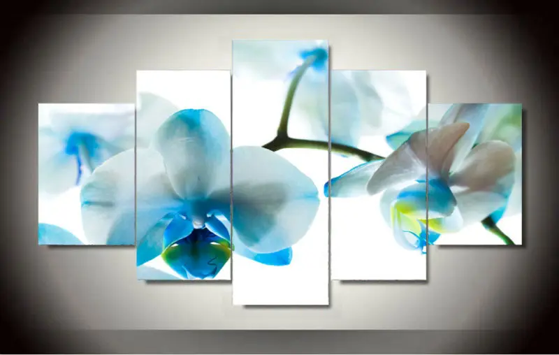 Modern Wall Art Home Decoration Printed Unframed Painting Pictures 5 Pieces HD Canvas Prints Beautiful Light Blue Orchids
Modern Wall Art Home Decoration Printed Unframed Painting Pictures 5 Pieces HD Canvas Prints Beautiful Light Blue Orchids