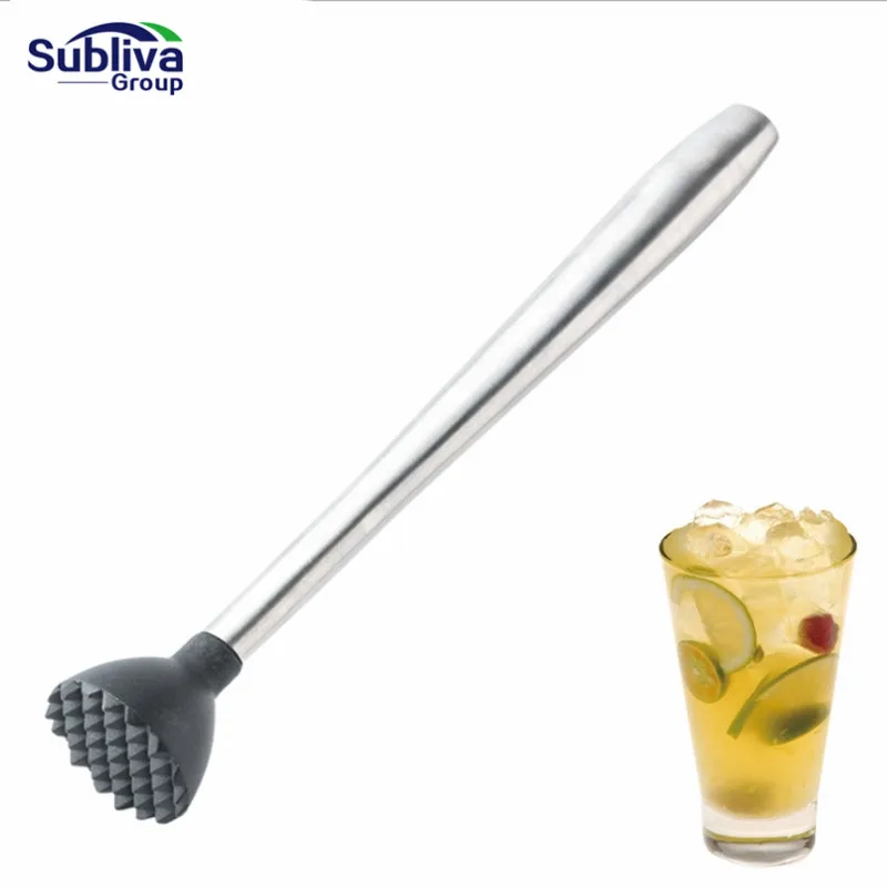 New Cocktail Muddler Stainless Steel Bar Mixer Barware Mojito Cocktail DIY Drink Fruit Muddler Crushed Ice Barware Bar Tool
New Cocktail Muddler Stainless Steel Bar Mixer Barware Mojito Cocktail DIY Drink Fruit Muddler Crushed Ice Barware Bar Tool