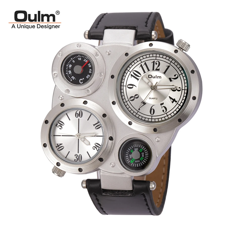 Oulm Casual Leather Sports Watches Men Luxury Brand Unique Designer Military Watch Male Quartz Wrist Watch erkek kol saati
Oulm Casual Leather Sports Watches Men Luxury Brand Unique Designer Military Watch Male Quartz Wrist Watch erkek kol saati
