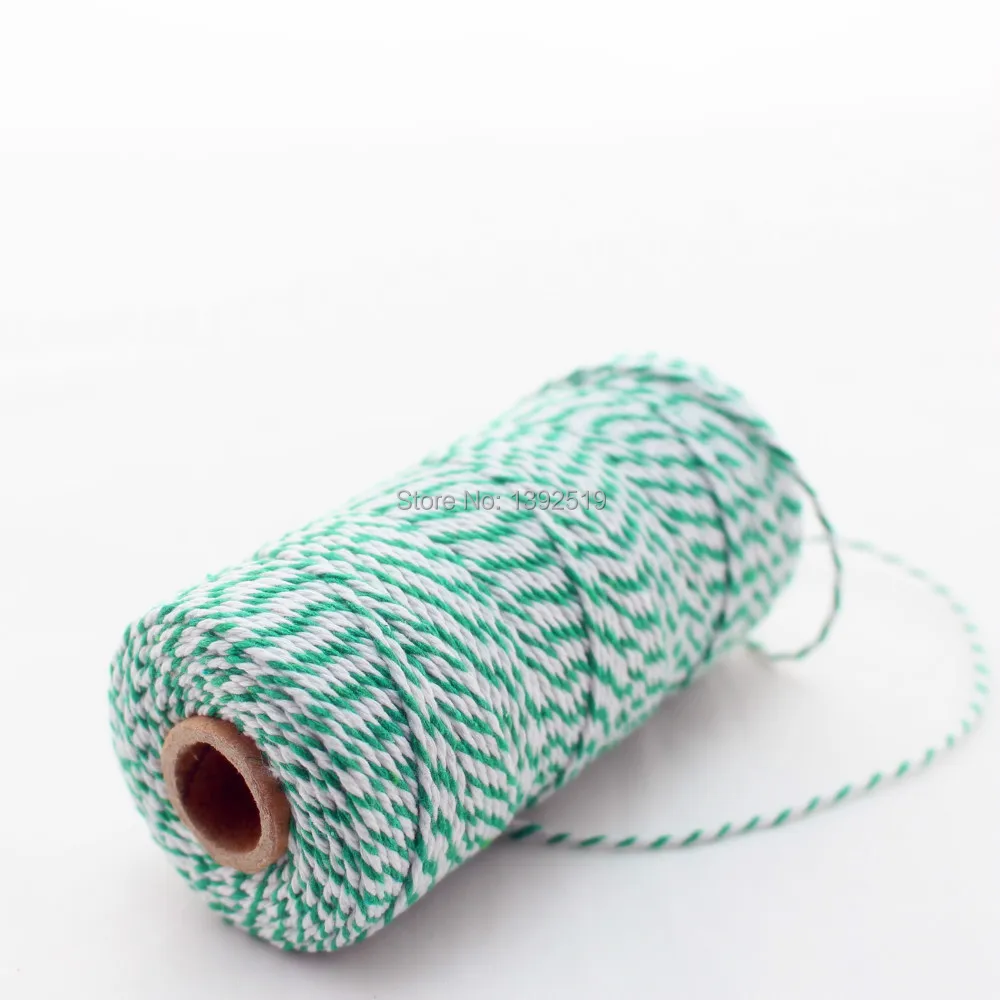 Free Shipping 150spool Cotton Bakers twine 12PLY 100m Length Green and White Double Colors Wedding Packaging Bakers Twine
Free Shipping 150spool Cotton Bakers twine 12PLY 100m Length Green and White Double Colors Wedding Packaging Bakers Twine