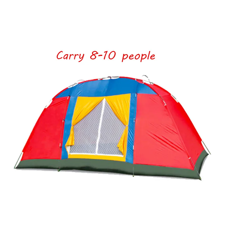 Outdoor 8-10 people single-layer wild big tent custom Mountain climbing camping travel beach tent
Outdoor 8-10 people single-layer wild big tent custom Mountain climbing camping travel beach tent
