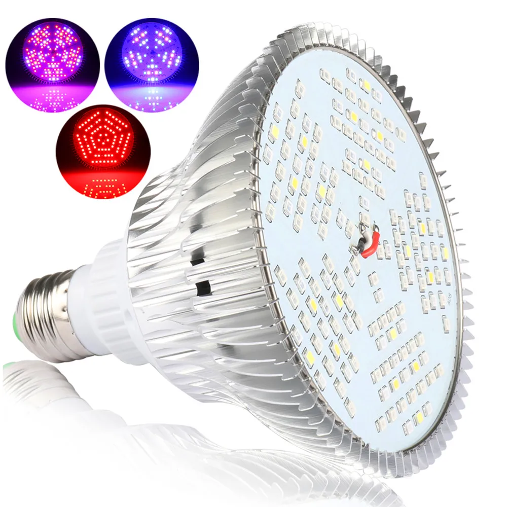Изменение цвета LED Grow Light 100 Вт 150LED полный спектр растений лампа для гидропоники