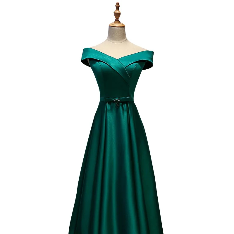 N0145 Sweet Memory Boat Neck Off The Shoulder Green Evening Dresses Wedding Party Dress Graduation Robes Gown Vestidos De Noite
N0145 Sweet Memory Boat Neck Off The Shoulder Green Evening Dresses Wedding Party Dress Graduation Robes Gown Vestidos De Noite