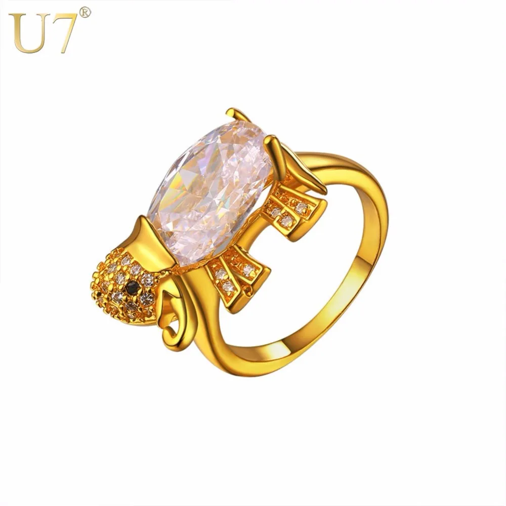 U7 Cute Elephant Rings Women Engagement Jewelry Gold Color Luxury Cubic Zirconia Crystal Bride Bridesmaid Gift For Her R1009
U7 Cute Elephant Rings Women Engagement Jewelry Gold Color Luxury Cubic Zirconia Crystal Bride Bridesmaid Gift For Her R1009