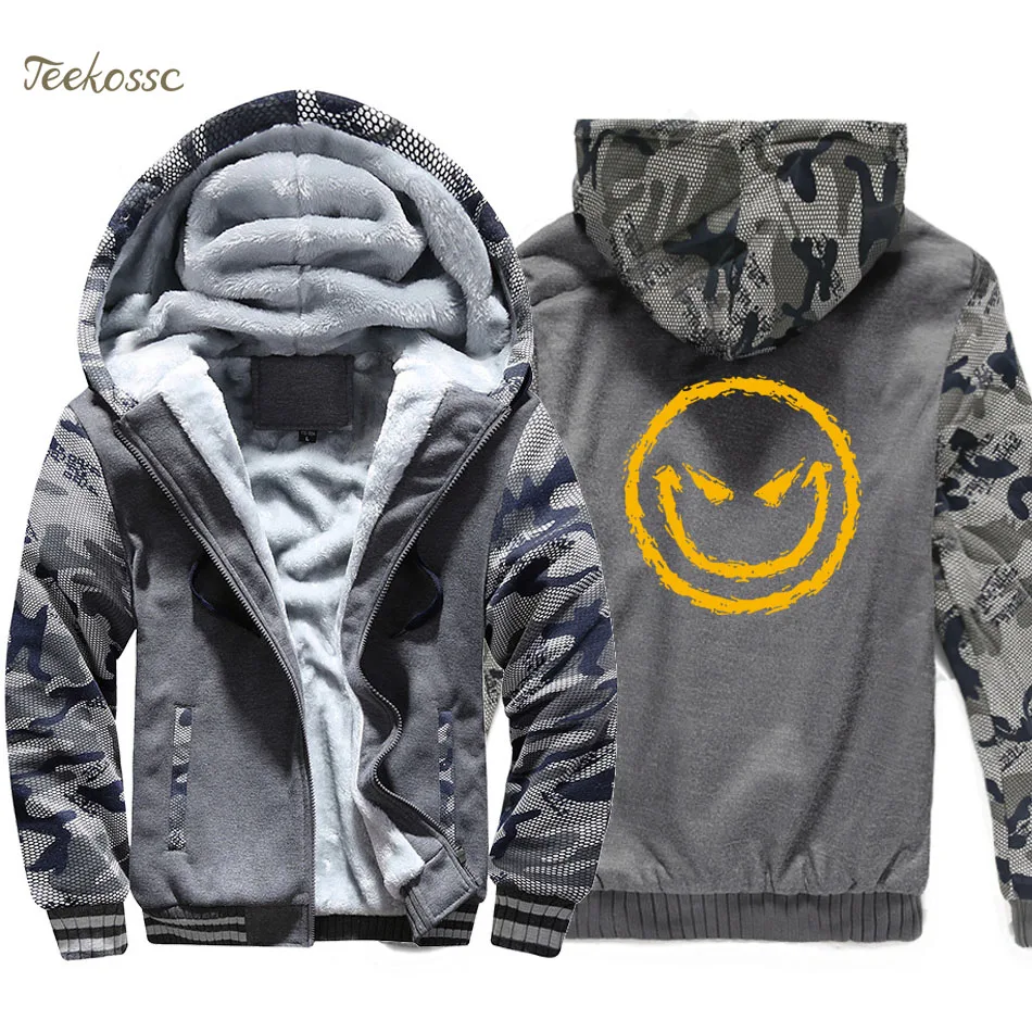 Evil Smiley Face Hoodie Men Hip Hop Hooded Sweatshirt Coat Winter Thick Fleece Warm Zipper Camouflage Jacket Casual Sportswear
Evil Smiley Face Hoodie Men Hip Hop Hooded Sweatshirt Coat Winter Thick Fleece Warm Zipper Camouflage Jacket Casual Sportswear