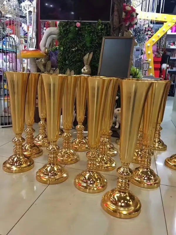 10PCS/LOT gold Table Vase Metal Flower stand Table Centerpiece For Mariage Wedding Decoration 60cm Tall
10PCS/LOT gold Table Vase Metal Flower stand Table Centerpiece For Mariage Wedding Decoration 60cm Tall