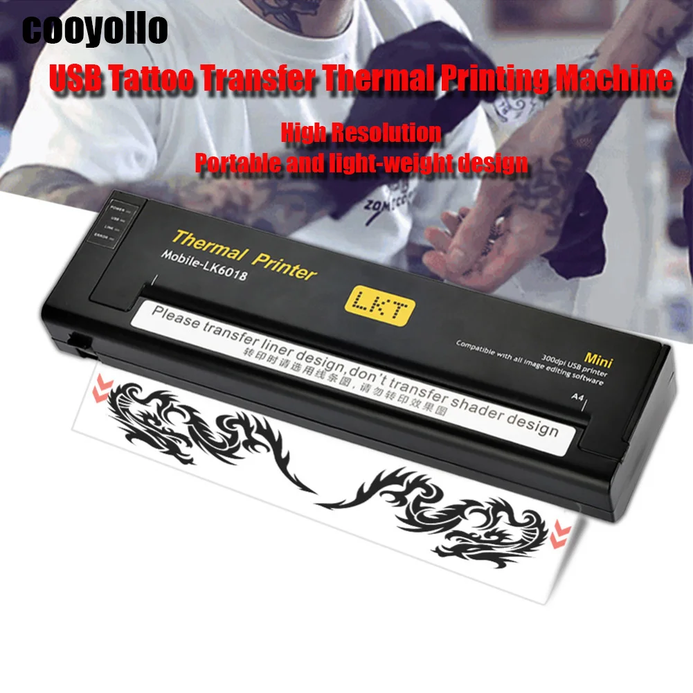 New Black/White Mini USB Tattoo Drawing Stencil Transfer Machine Thermal Printing Copier For A4 Transfer Paper Body Art Supplies
New Black/White Mini USB Tattoo Drawing Stencil Transfer Machine Thermal Printing Copier For A4 Transfer Paper Body Art Supplies