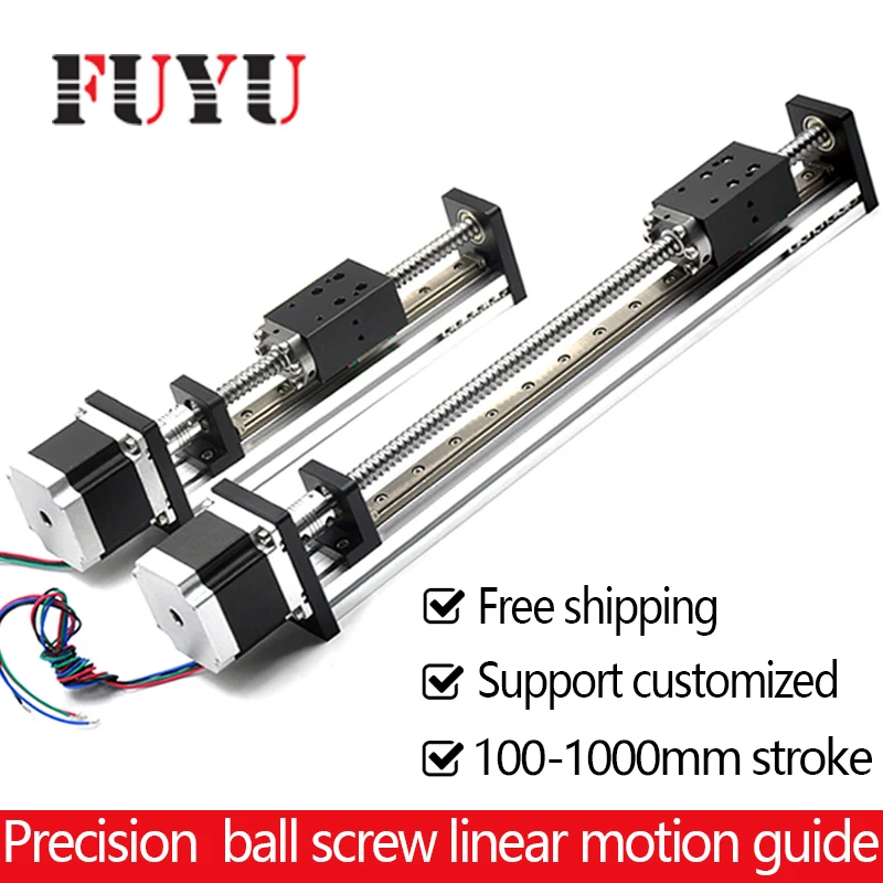 CNC Linear Guide Stage Rail Motion Slide Table Ball Screw Actuator Nema 23 Motor Module for 3d Printer Parts XYZ Robotic Arm Kit
CNC Linear Guide Stage Rail Motion Slide Table Ball Screw Actuator Nema 23 Motor Module for 3d Printer Parts XYZ Robotic Arm Kit