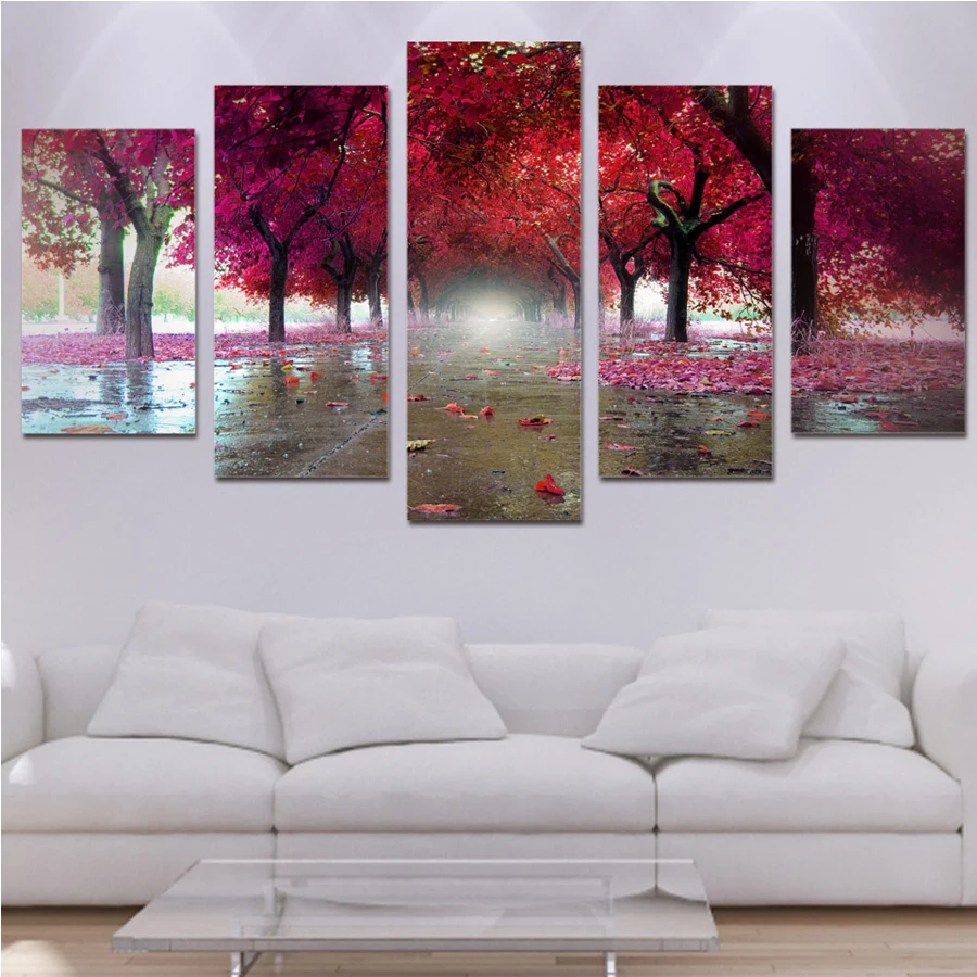 Full Square Drill Diamond Paintings Living Room Decor 5 Pieces Red Trees Landscape Diamond Embroidery 5D DIY Cross Stitch kits
Full Square Drill Diamond Paintings Living Room Decor 5 Pieces Red Trees Landscape Diamond Embroidery 5D DIY Cross Stitch kits