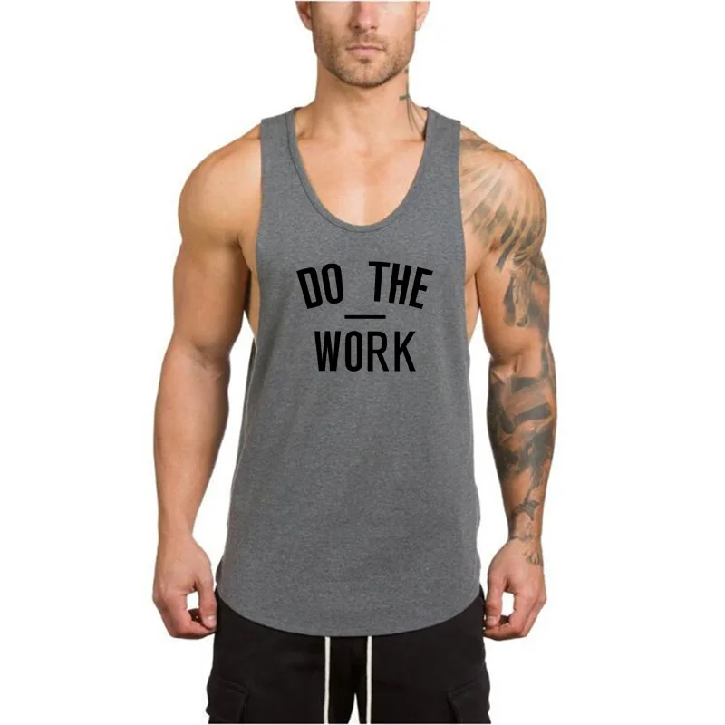 DO THE WORK Fitness Mens Tank Top Bodybuilding Sleeveless Shirt Male Cotton Gyms Clothing Casual Singlet Workout Vest Undershirt
DO THE WORK Fitness Mens Tank Top Bodybuilding Sleeveless Shirt Male Cotton Gyms Clothing Casual Singlet Workout Vest Undershirt