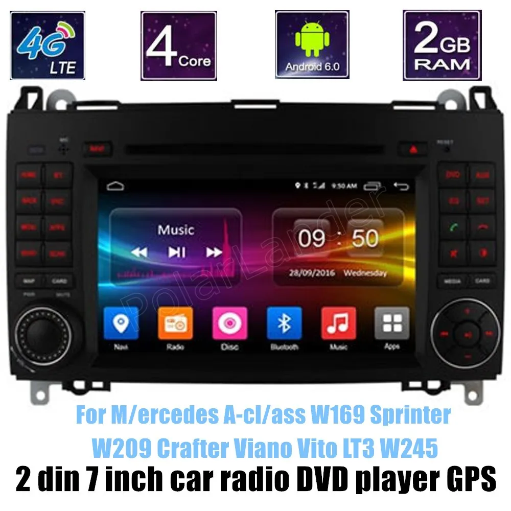 Четырехъядерный автомобильный dvd плеер на основе Android радио для BENZ A class W169 Sprinter W209