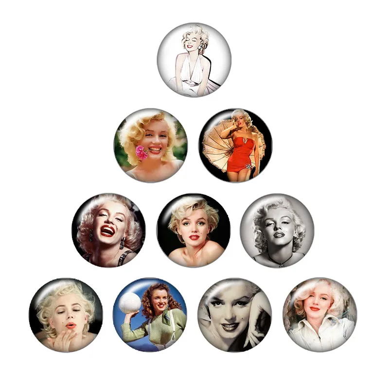 Monroe Hepburn Bieber Super stars 10pcs mixed 12mm/16mm/18mm/25mm Round photo glass cabochon demo flat back Making findings
Monroe Hepburn Bieber Super stars 10pcs mixed 12mm/16mm/18mm/25mm Round photo glass cabochon demo flat back Making findings